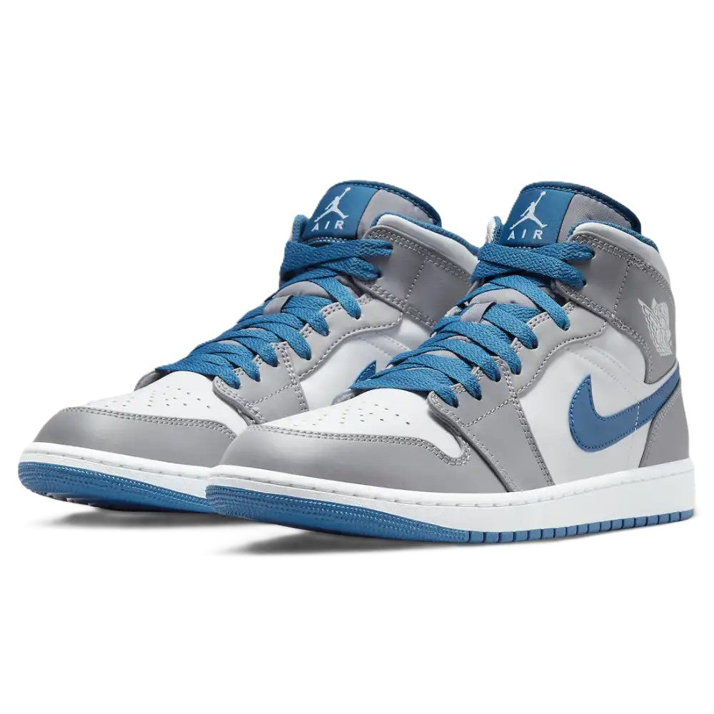 Air Jordan 1 Mid Cement True Blue