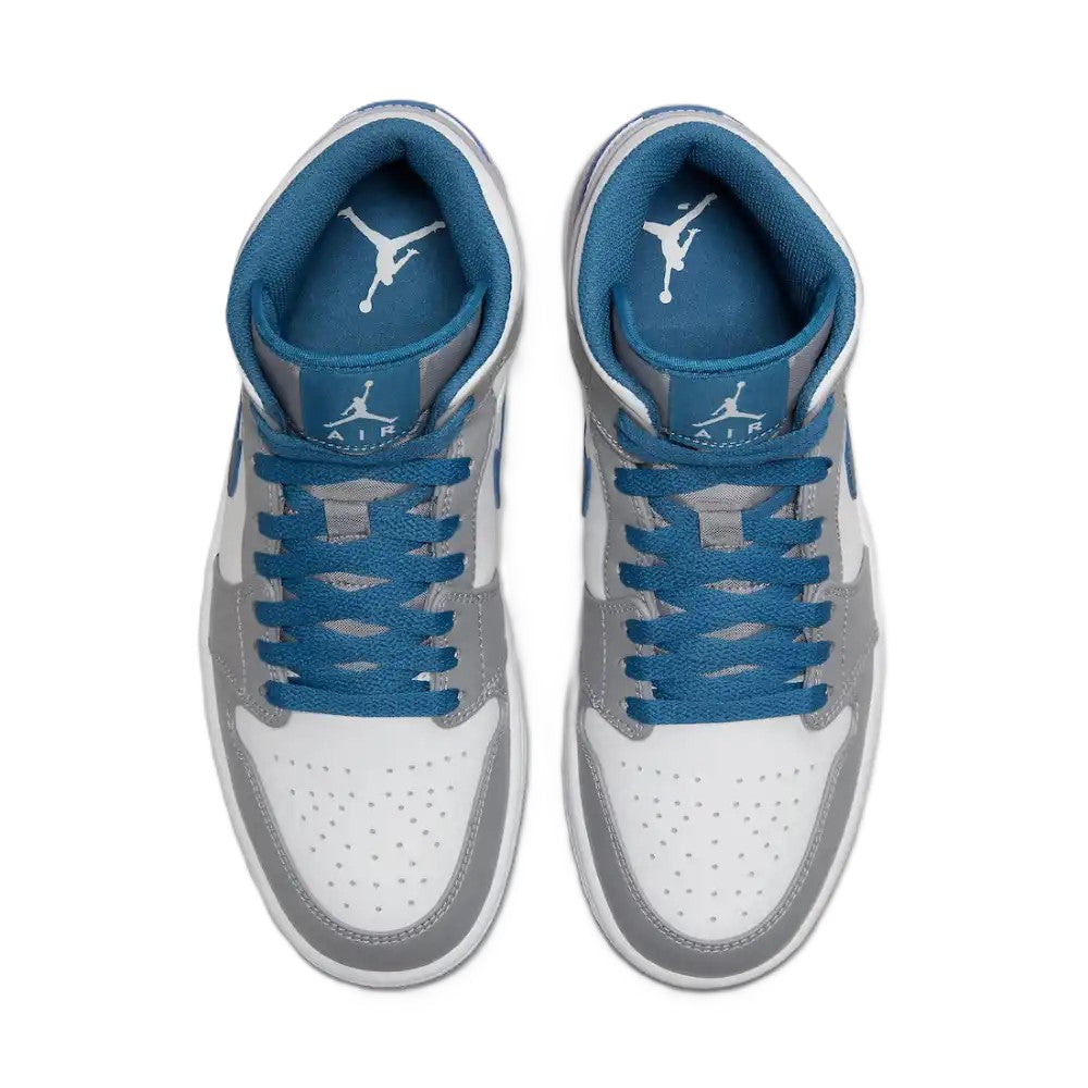 Air Jordan 1 Mid Cement True Blue