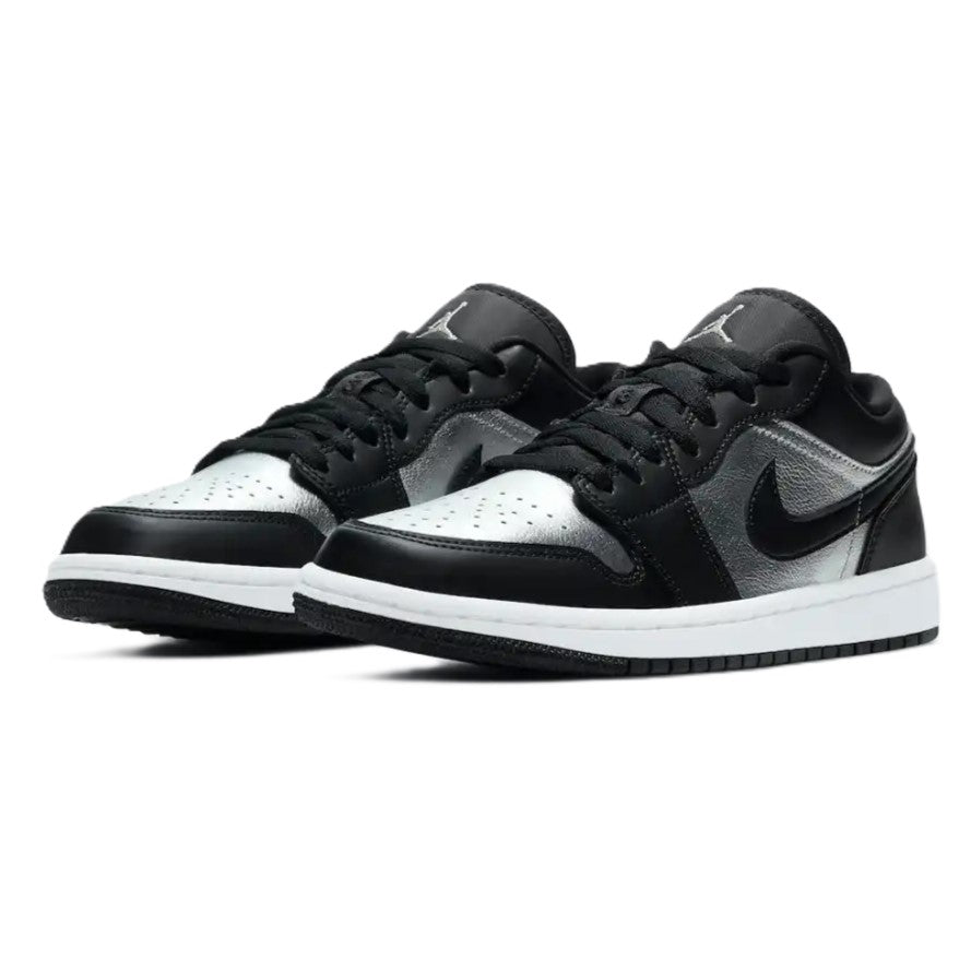 Air Jordan 1 Low Black Metallic Silver