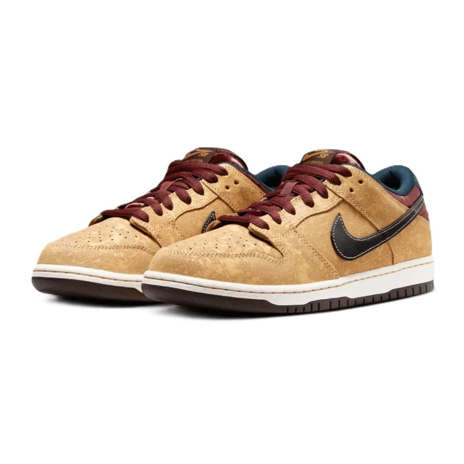 Nike SB Dunk Low Pro Celestial Gold and Dark Team Red