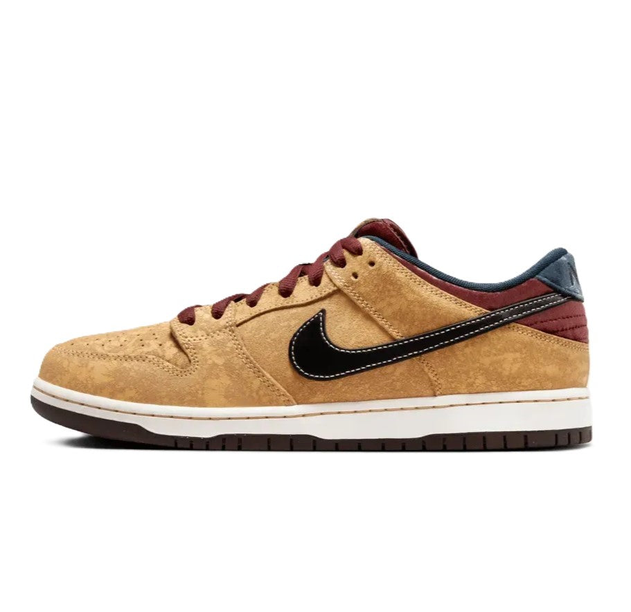 Nike SB Dunk Low Pro Celestial Gold and Dark Team Red
