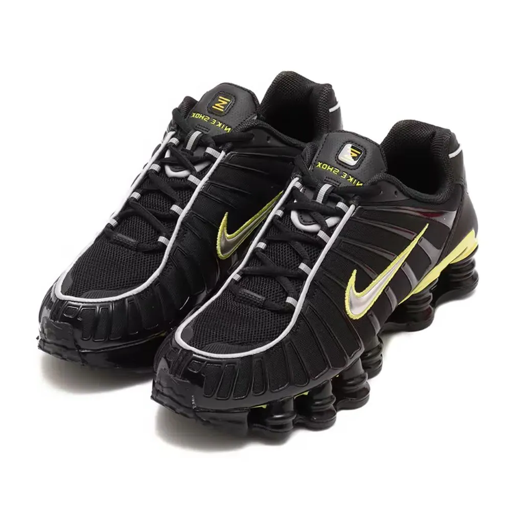 Nike Shox TL Black Dynamic Yellow Metallic Silver