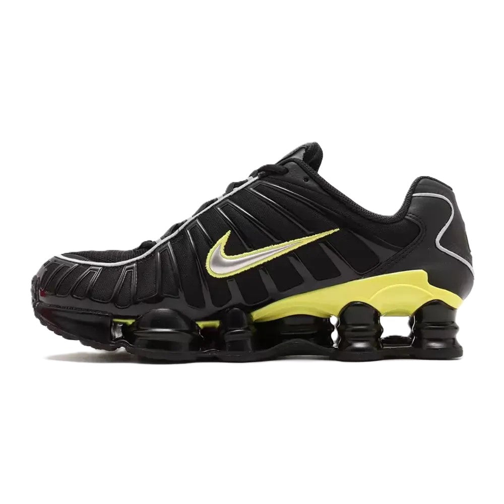 Nike Shox TL Black Dynamic Yellow Metallic Silver
