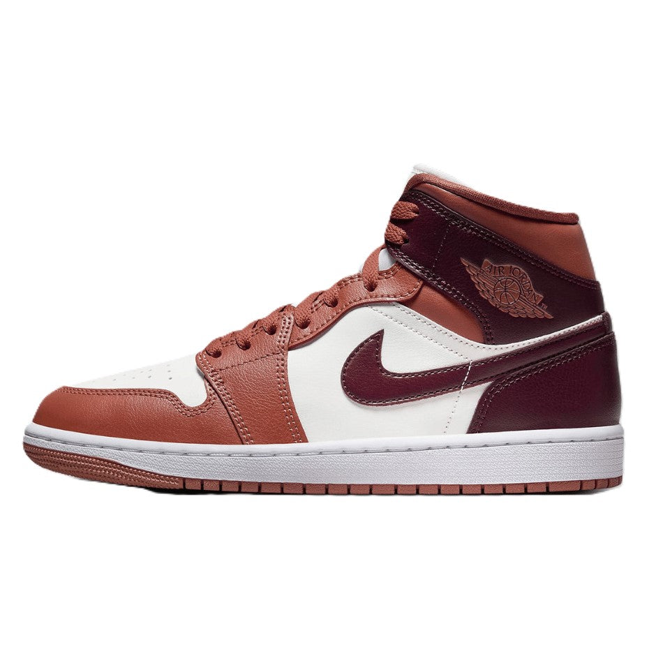 Air Jordan 1 Mid Dusty Peach Sail Night Maroon