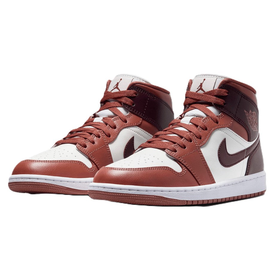 Air Jordan 1 Mid Dusty Peach Sail Night Maroon
